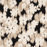 Viskose-Satin mit Blumenmuster in Schwarz - Ribes y Casals