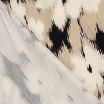 Viskose-Satin mit Blumenmuster in Schwarz - Ribes y Casals