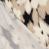 Viskose-Satin mit Blumenmuster in Schwarz - Ribes y Casals