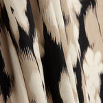 Viskose-Satin mit Blumenmuster in Schwarz - Ribes y Casals