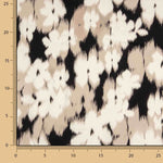 Viskose-Satin mit Blumenmuster in Schwarz - Ribes y Casals