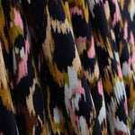 Viskosestoff-Satin mit Animalprint in Rosa - Ribes y Casals