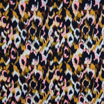 Viskosestoff-Satin mit Animalprint in Rosa - Ribes y Casals