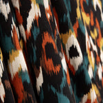 Viskosestoff-Satin mit Animalprint in Ziegelrot - Ribes y Casals