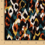 Viskosestoff-Satin mit Animalprint in Ziegelrot - Ribes y Casals