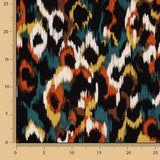 Viskosestoff-Satin mit Animalprint in Ziegelrot - Ribes y Casals