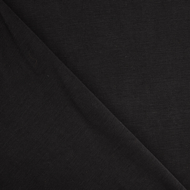 Schwarzer, stonewashed Viskose-Jersey - Ribes y Casals