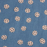 Denim aus Baumwolle mit Marienkäfer-Print in Indigo - Ribes y Casals