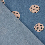 Denim aus Baumwolle mit Marienkäfer-Print in Indigo - Ribes y Casals