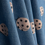Denim aus Baumwolle mit Marienkäfer-Print in Indigo - Ribes y Casals