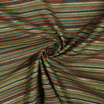 Lurex-Brokat mit Streifen im Alpujarra-Stil in Türkis und Ocker - Ribes y Casals