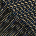 Lurex-Brokat mit Streifen im Alpujarra-Stil, Maritim-Muster, marineblau - Ribes y Casals