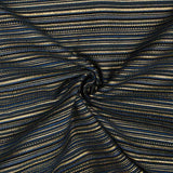 Lurex-Brokat mit Streifen im Alpujarra-Stil, Maritim-Muster, marineblau - Ribes y Casals