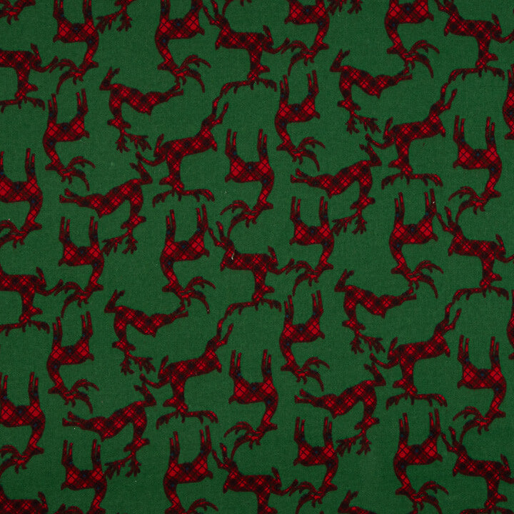 Grünes T-Shirt mit schottischen Rentieren - Ribes y Casals