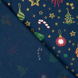 Popeline-Weihnachtsdekoration in Marineblau - Ribes y Casals