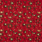 Popeline Weihnachten Kränze Rot - Ribes y Casals