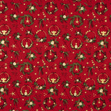 Popeline Weihnachten Kränze Rot - Ribes y Casals