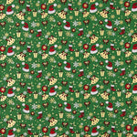 Popeline Weihnachten Weihnachtsmuster Grün - Ribes y Casals