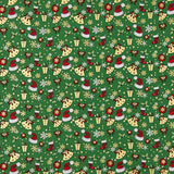 Popeline Weihnachten Weihnachtsmuster Grün - Ribes y Casals