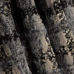 Grau-schwarzer Mosaik-Tweed aus Wolle mit Gold-Lurex - Ribes y Casals