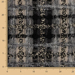 Grau-schwarzer Mosaik-Tweed aus Wolle mit Gold-Lurex - Ribes y Casals