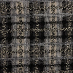 Grau-schwarzer Mosaik-Tweed aus Wolle mit Gold-Lurex - Ribes y Casals