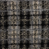 Grau-schwarzer Mosaik-Tweed aus Wolle mit Gold-Lurex - Ribes y Casals