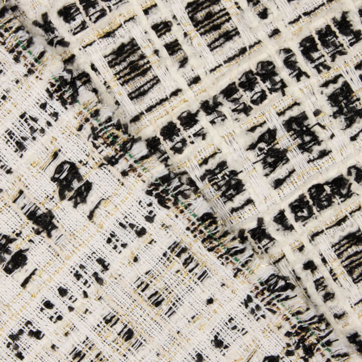 Lumière Ébano-Woll-Tweed mit Gold-Lurex - Ribes y Casals