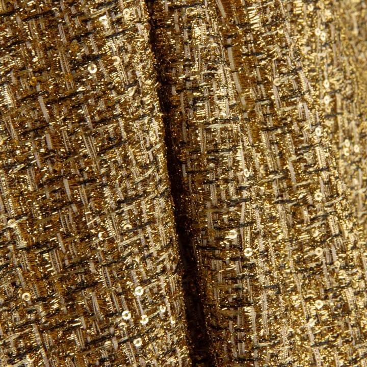 Goldener Fantasie-Tweed mit Lurex - Ribes y Casals