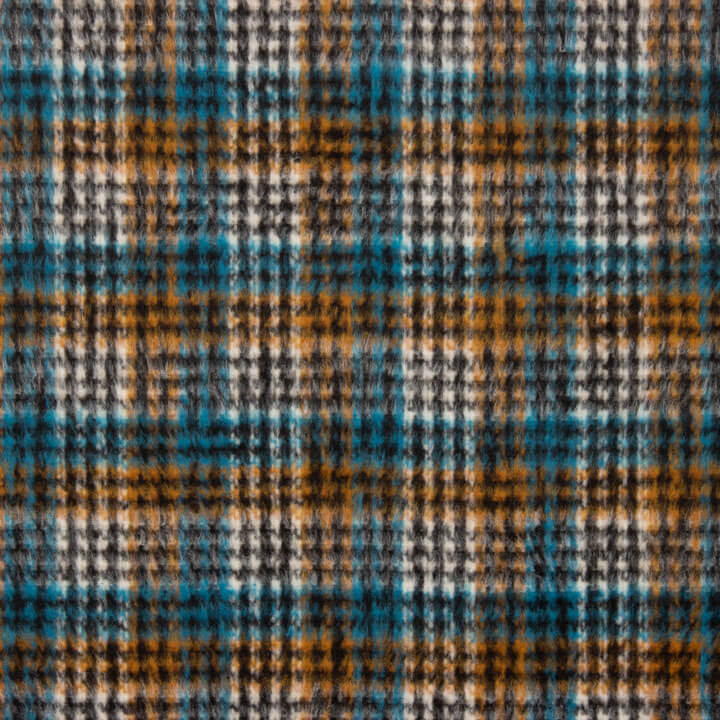 Tweed aus Inverness-Wolle, türkis, Doppelgewebe - Ribes y Casals