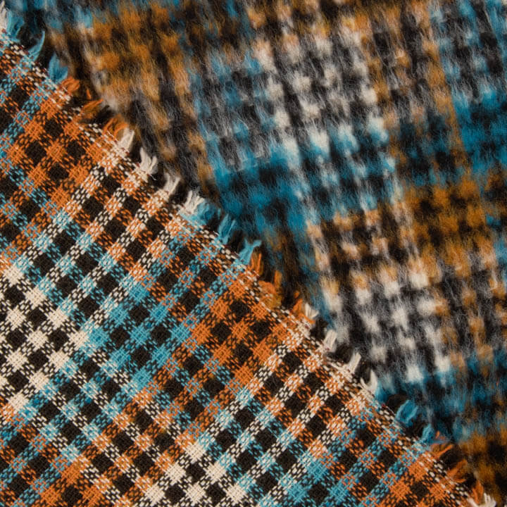 Tweed aus Inverness-Wolle, türkis, Doppelgewebe - Ribes y Casals