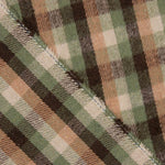 Loden aus Glenmore-Wolle mit Karos, in den Farben Salbeigrün und Camel - Ribes y Casals