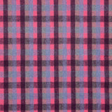 Loden aus Glenmore-Wolle mit fuchsia- und blauen Karos - Ribes y Casals