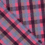 Loden aus Glenmore-Wolle mit fuchsia- und blauen Karos - Ribes y Casals