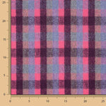 Loden aus Glenmore-Wolle mit fuchsia- und blauen Karos - Ribes y Casals