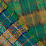 Glencoe-Wolltweed, Doppelgewebe, smaragdgrün und ocker - Ribes y Casals