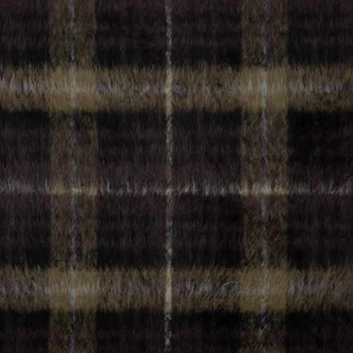 Brauner und camelfarbener Doppelgewebe-Braemar-Woll-Tweed - Ribes y Casals