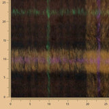 Doppelgewebe-Braemar-Tweed in Schokoladenbraun und Violett - Ribes y Casals