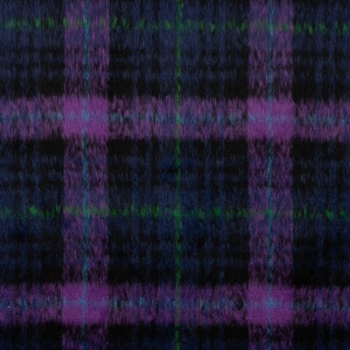 Doppelgewebe-Braemar-Tweed in Nachtblau und Violett - Ribes y Casals