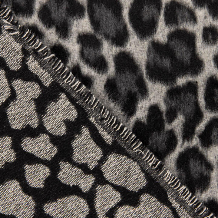 Loden aus Wolle, Serengeti, Leopardenmuster, grau - Ribes y Casals