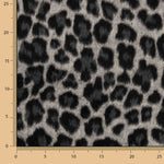 Loden aus Wolle, Serengeti, Leopardenmuster, grau - Ribes y Casals