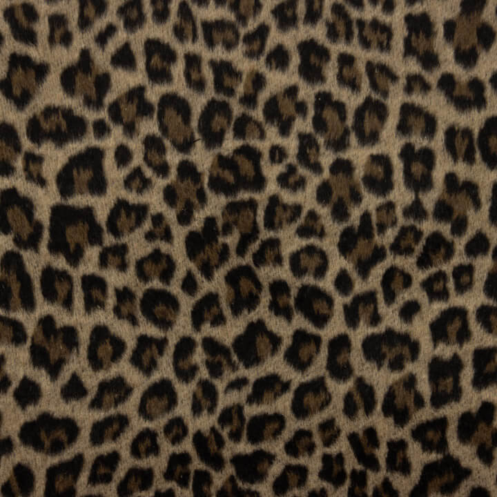 Loden aus Wolle, Serengeti, Leopardenmuster, Camel - Ribes y Casals