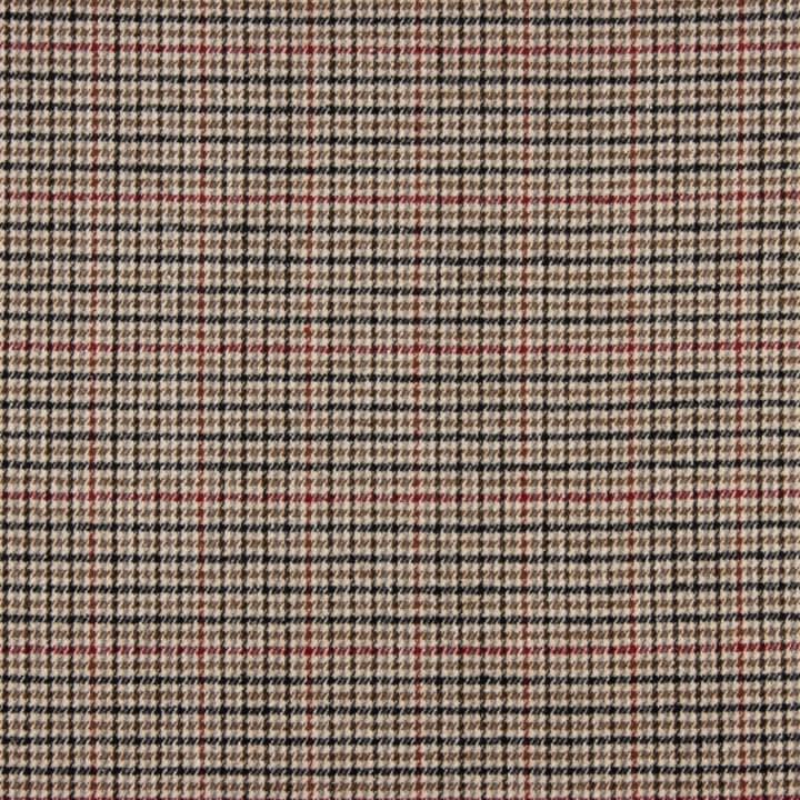 Loden aus Wolle mit Hahnentritt in Beige, Schwarz und Rot - Ribes y Casals