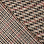 Loden aus Wolle mit Hahnentritt in Beige, Schwarz und Rot - Ribes y Casals