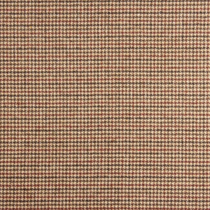 Loden aus Wolle mit Hahnentritt in Beige und Dunkelrot - Ribes y Casals