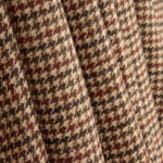 Loden aus Wolle mit Hahnentritt in Beige und Dunkelrot - Ribes y Casals