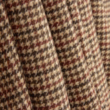 Loden aus Wolle mit Hahnentritt in Beige und Dunkelrot - Ribes y Casals