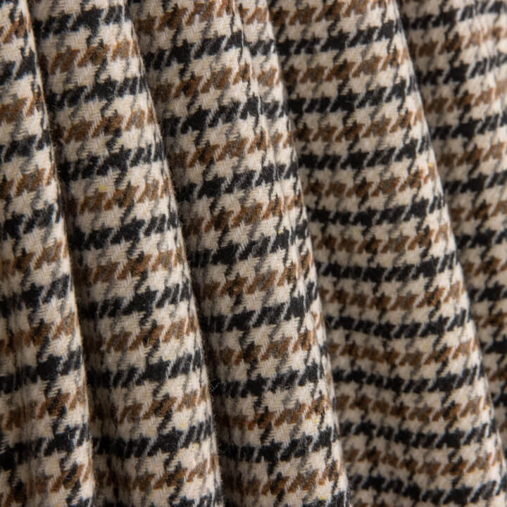 Loden aus Wolle mit Hahnentritt in Beige und Schwarz - Ribes y Casals