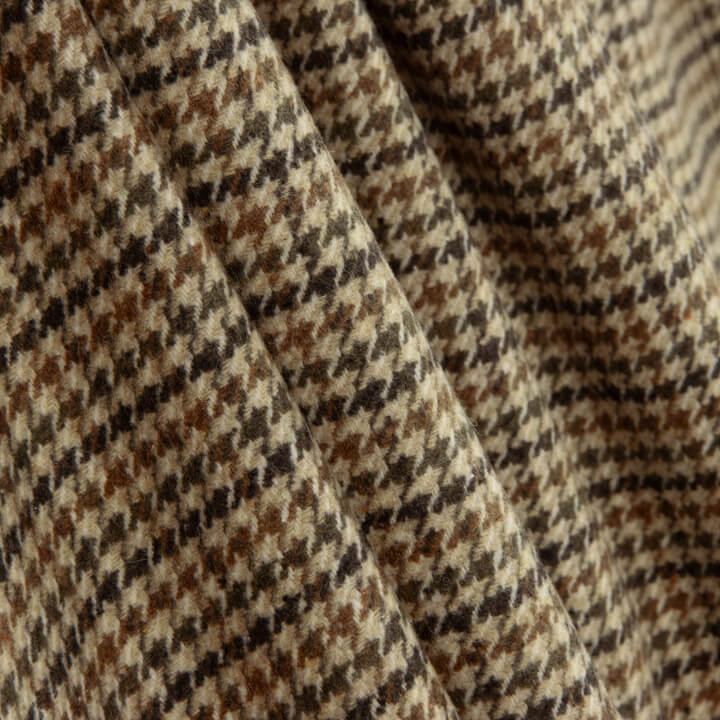 Loden aus Wolle mit Hahnentritt in Beige und Braun - Ribes y Casals