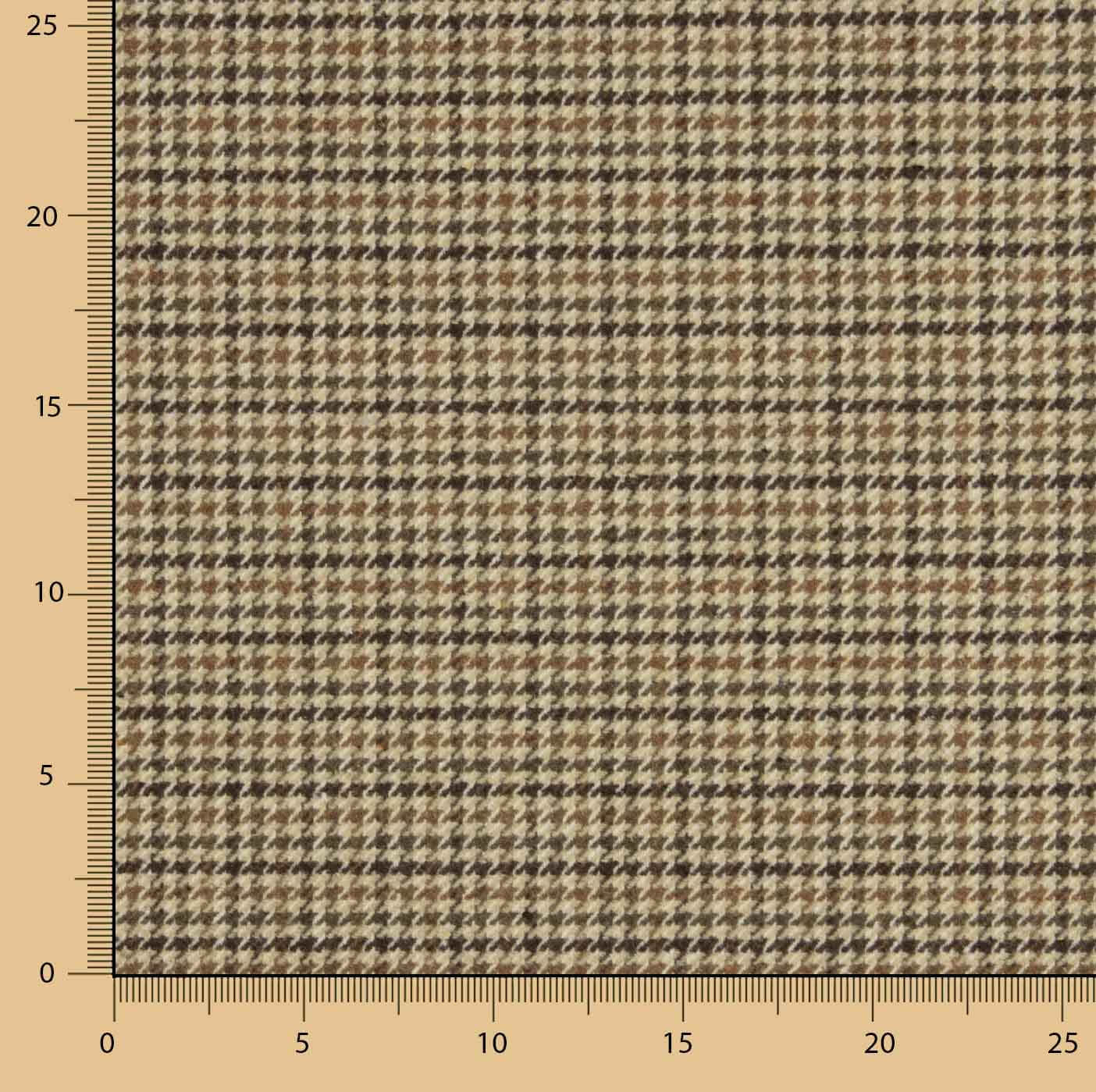 Loden aus Wolle mit Hahnentritt in Beige und Braun - Ribes y Casals